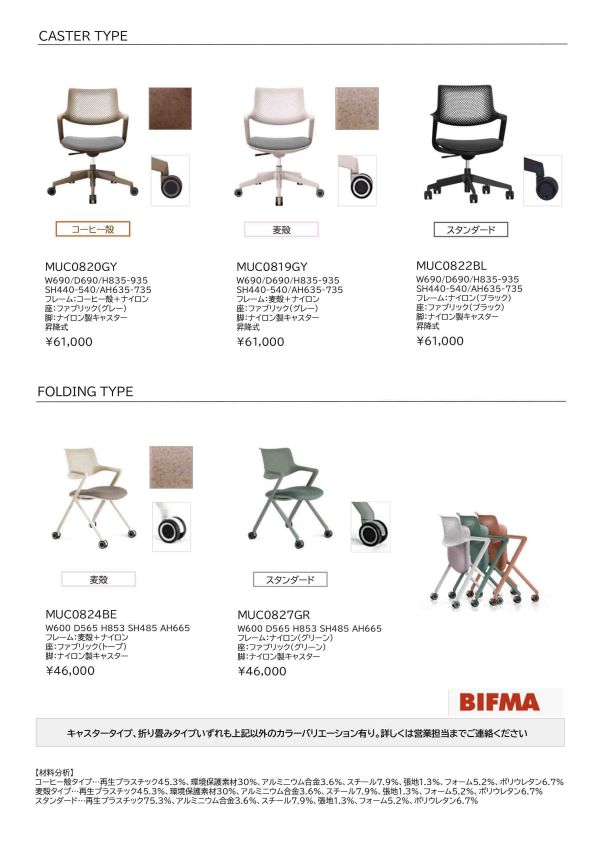MUC0824BE／MUC0827GRのカタログ画像-1
