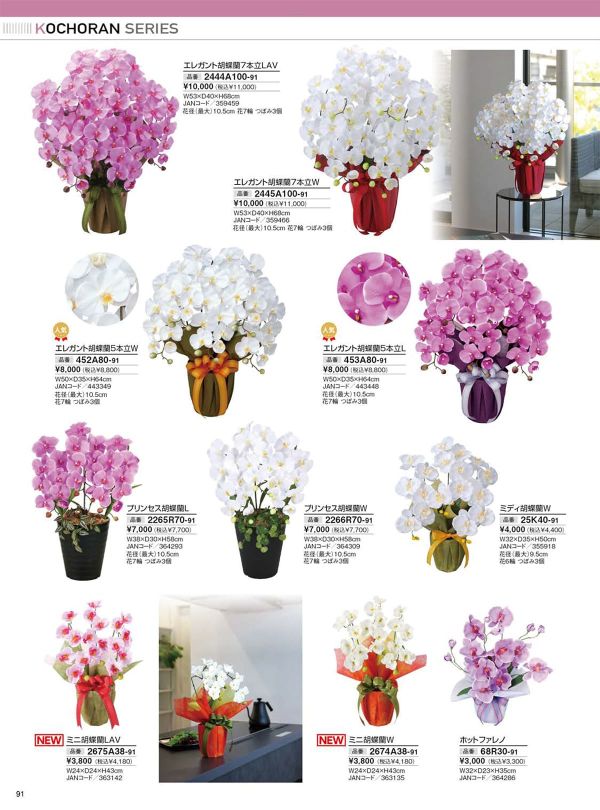 エレガント胡蝶蘭7本立LAV 2444A100のカタログ画像-1