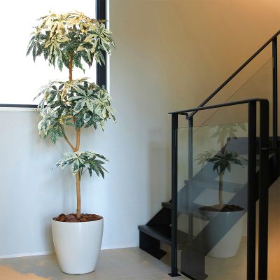光触媒 人工観葉植物 光の楽園 パキラトピアリー 1.2m 193A180（光の 