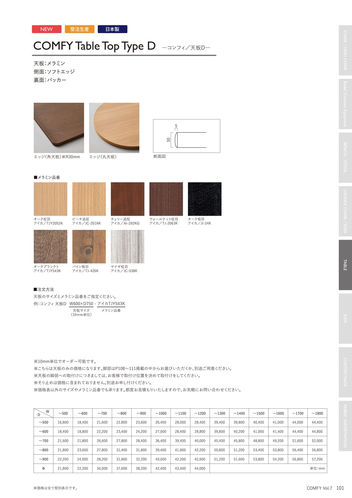 コンフィー COMFY カタログ P101