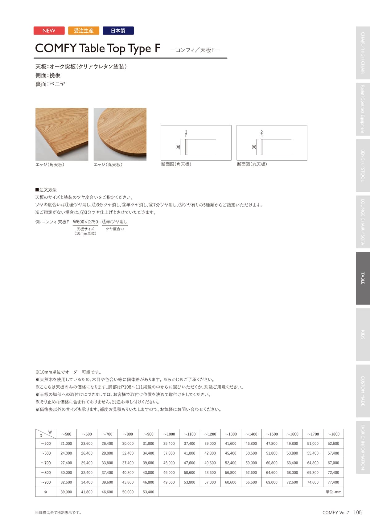 コンフィー COMFY カタログ P105