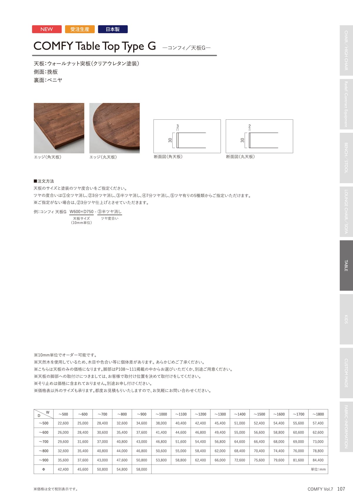 コンフィー COMFY カタログ P107