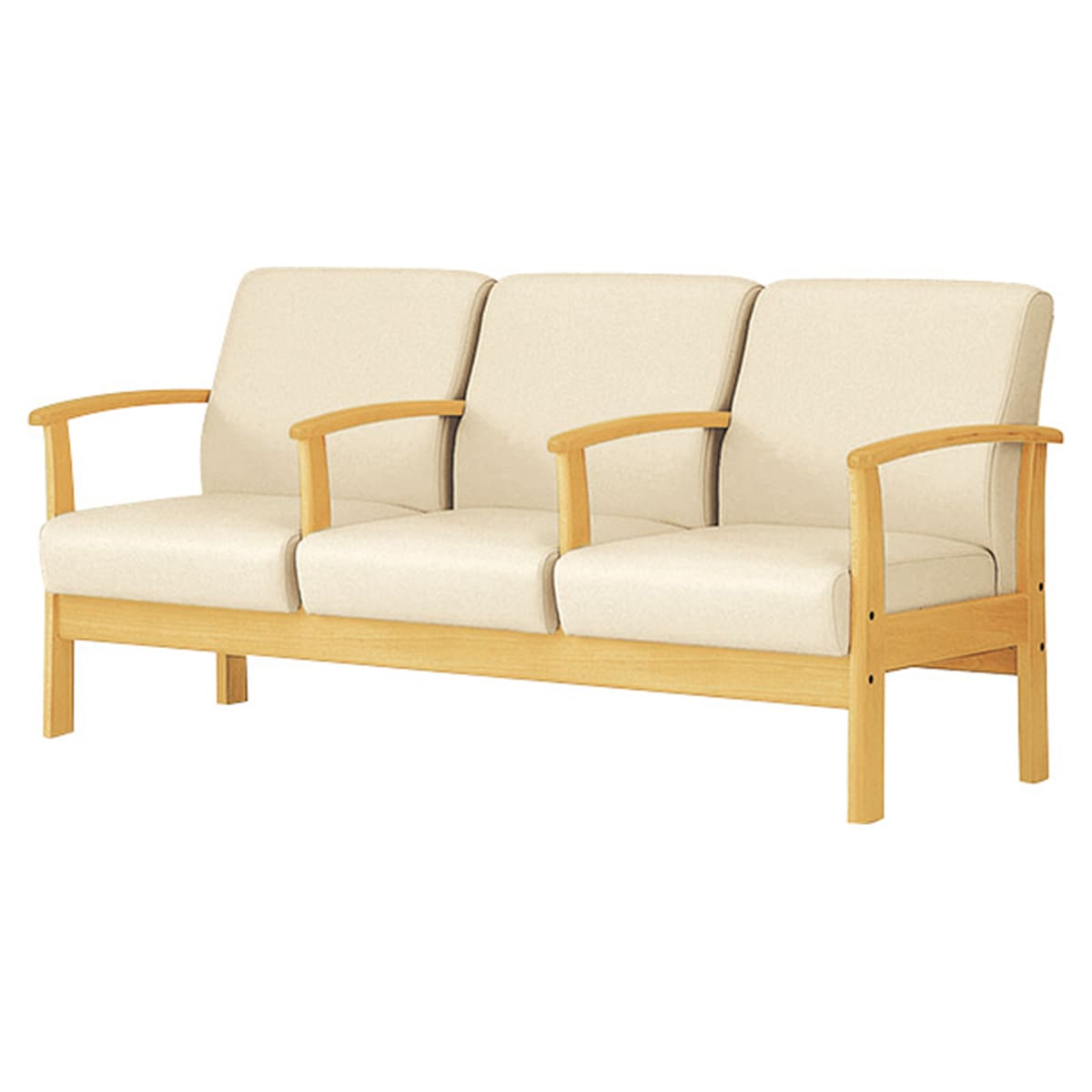 カームEH 背付 三人掛中肘付-画像1