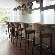 マニコカウンターB 背張」クレスのカウンターチェア