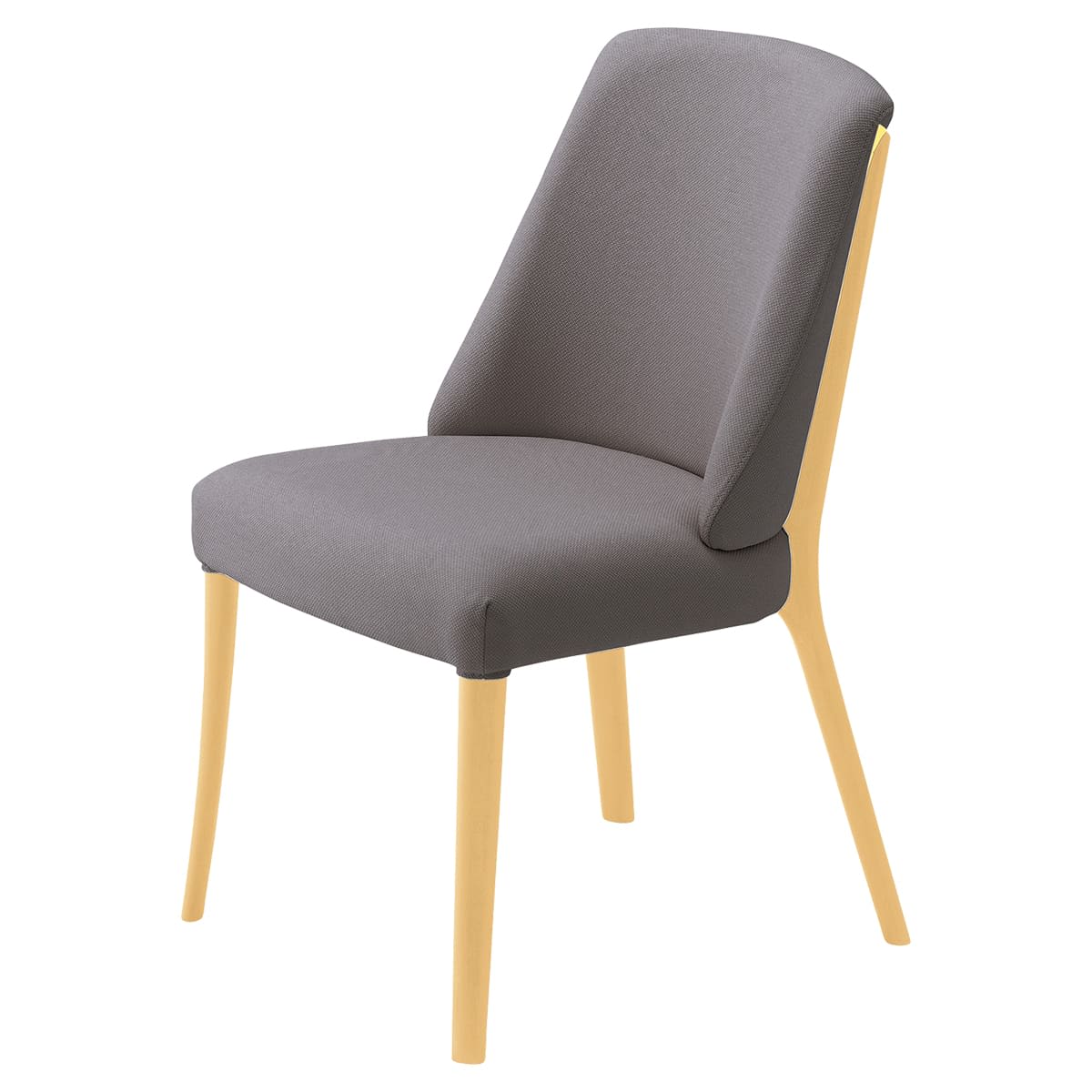 木製フレームのグレー布張り椅子(東京引き取り、搬送可能) 木製フレームのグレー布張り椅子(東京引き取り)