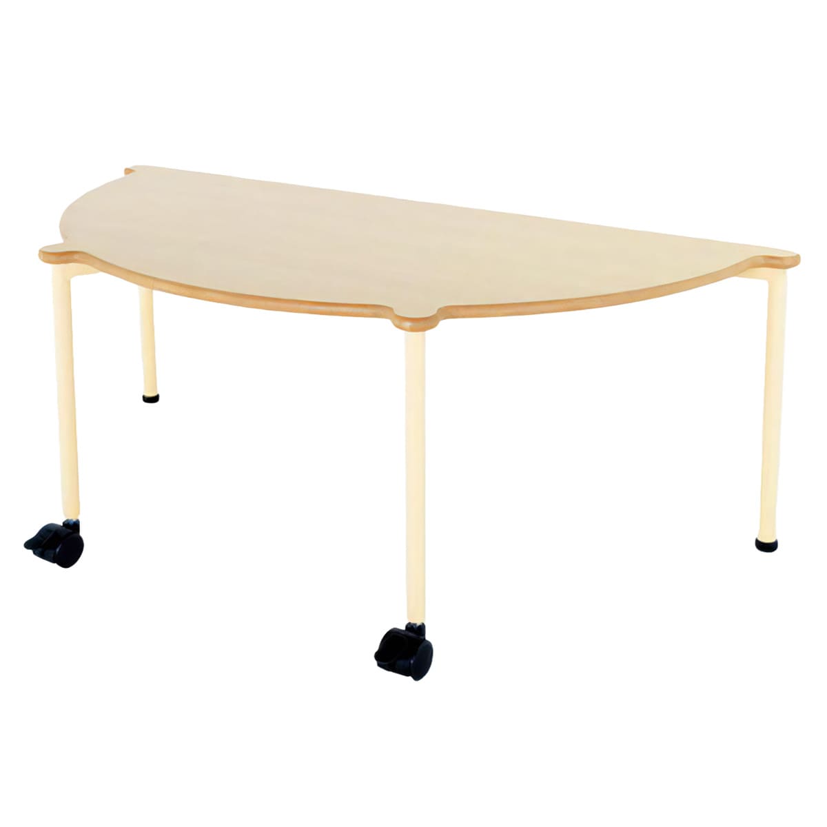 ラウンドスタッキングテーブル 片側キャスタータイプ-画像1