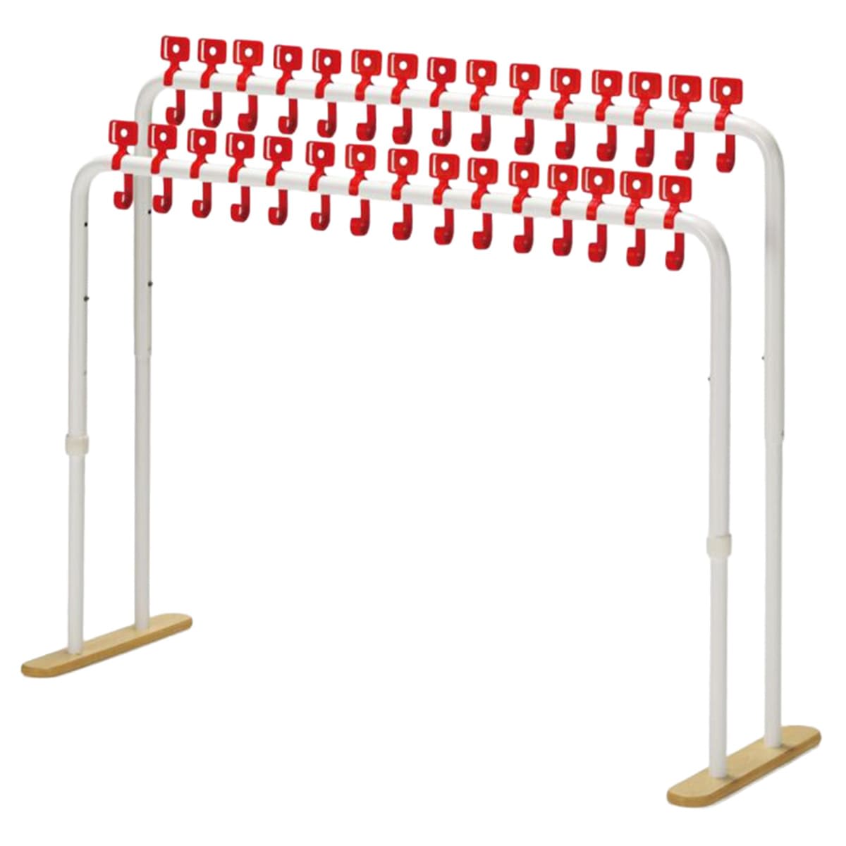 高さが変わるフックスタンド 2列 横型フック付き-画像1