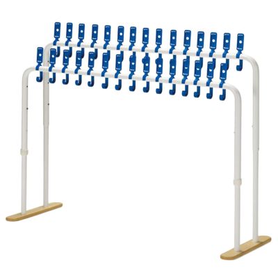 高さが変わるフックスタンド 2列 縦型フック付き