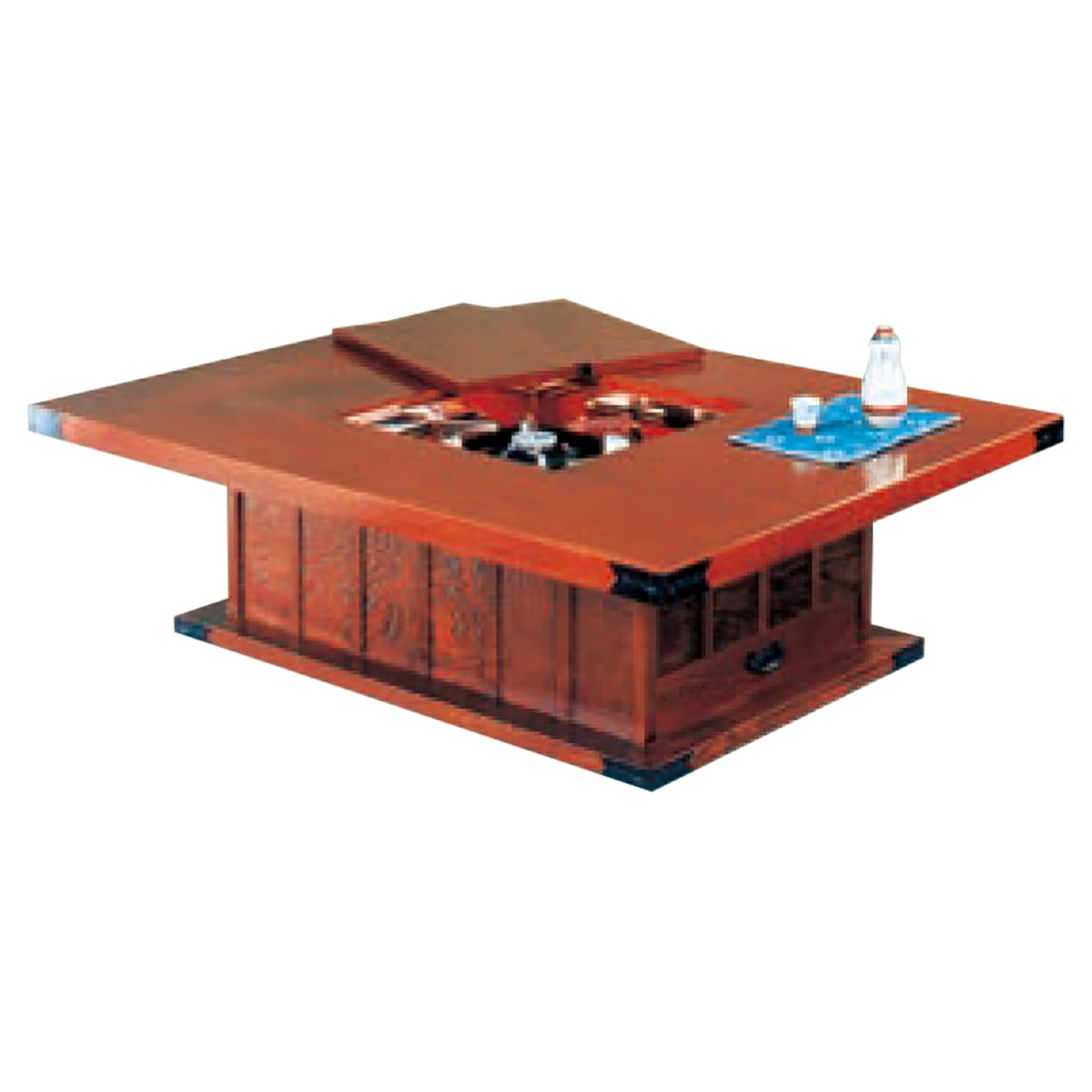 いろり座卓(ケヤキ突板)-画像1