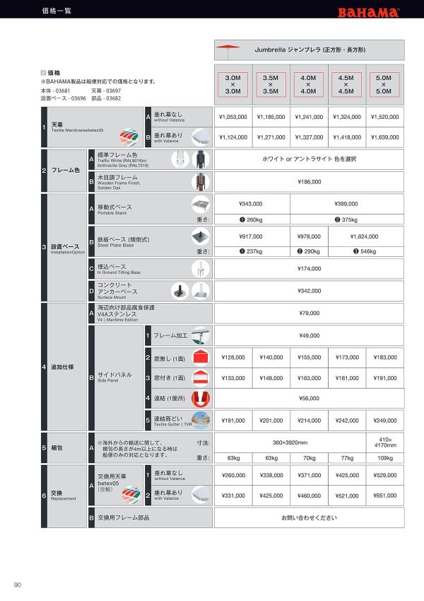 バハマ用 移動ベース 375kgのカタログ画像-1