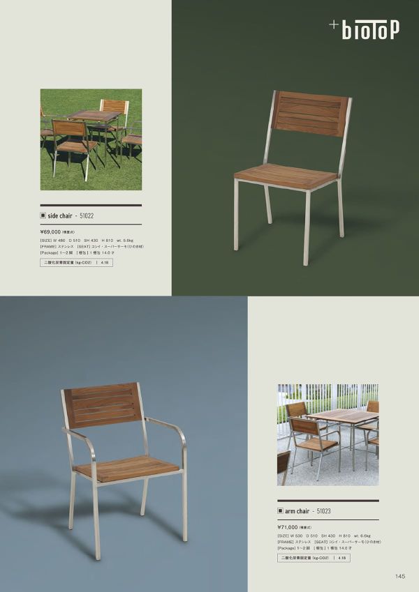 ビオトープ プラス・アイシリーズ サイドチェアのカタログ画像-1