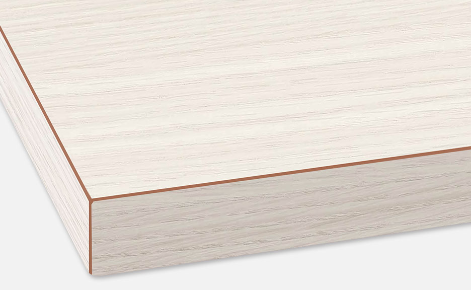 オーク木目柄の共巻エッジ