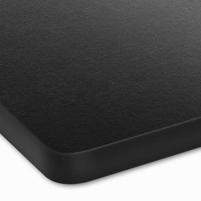 無地メラミン天板（ソフトエッジ）ブラック レザー調 光沢 BL-LELU-NS 天板のみ