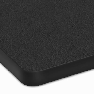 無地メラミン天板（ソフトエッジ）ブラック レザー調 つや消し BL-LEMT-NS 天板のみ