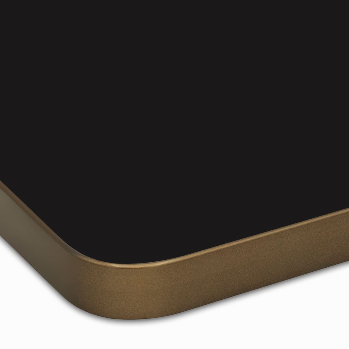 無地メラミン天板（アルミエッジ）ブラック BL-MT-ALBF 天板のみ-画像1