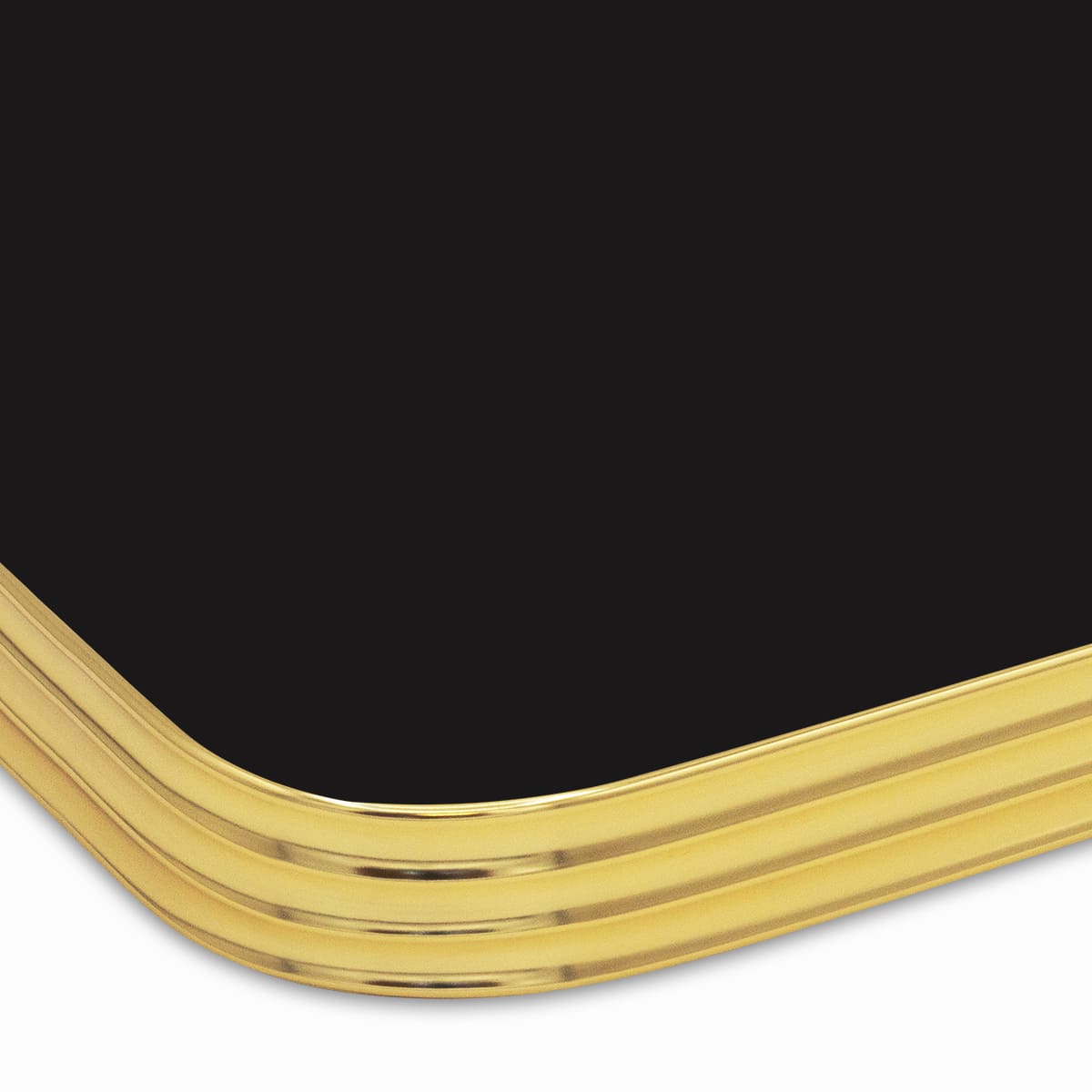 無地メラミン天板(アルミ波形エッジ)ブラック BL-MT-ALGW 天板のみ-画像1