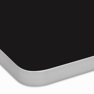 無地メラミン天板（アルミエッジ）ブラック BL-MT-ALSF 天板のみ