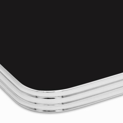 無地メラミン天板（アルミ波形エッジ）ブラック BL-MT-ALSW 天板のみ