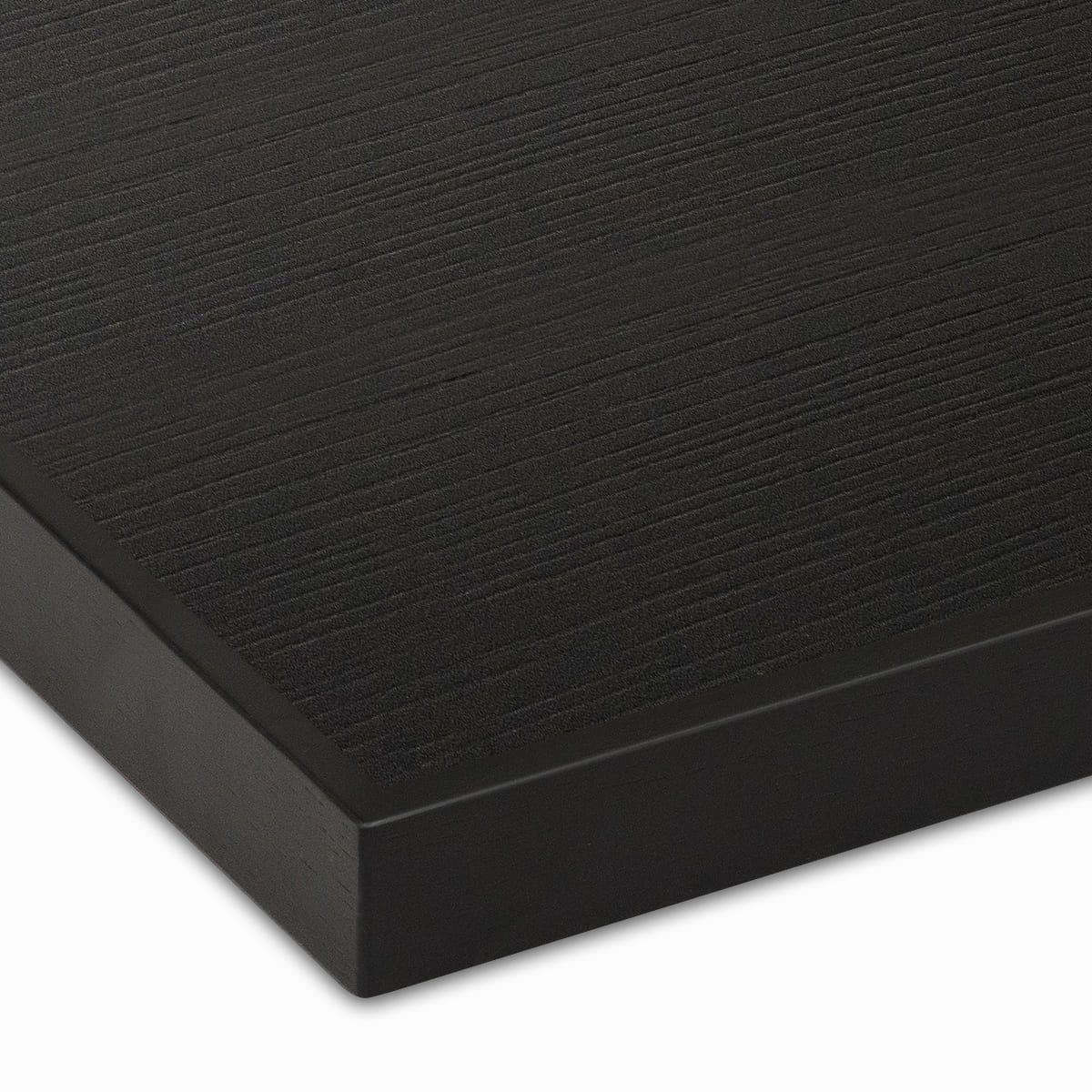 天然木突板天板（木製エッジ）ブラック BL-WDVE-WF 天板のみ-画像1