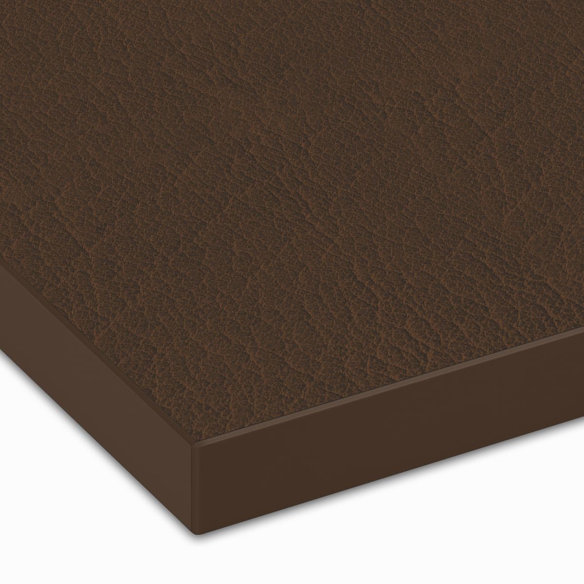 無地メラミン天板（樹脂エッジ）ブラウン レザー調 つや消し BR-LEMT-AH 天板のみ-画像1