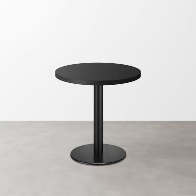 鏡面 スナックテーブル（φ500）グロスブラック 丸形ベース脚セット