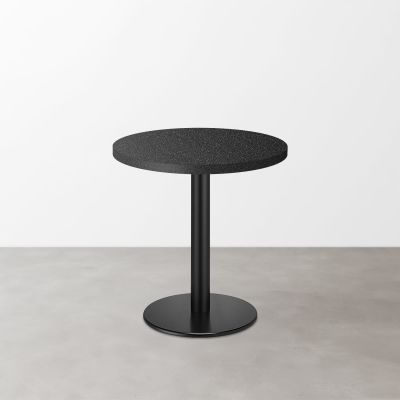 鏡面 スナックテーブル（φ500）ブラック ラメ入り 丸形ベース脚セット