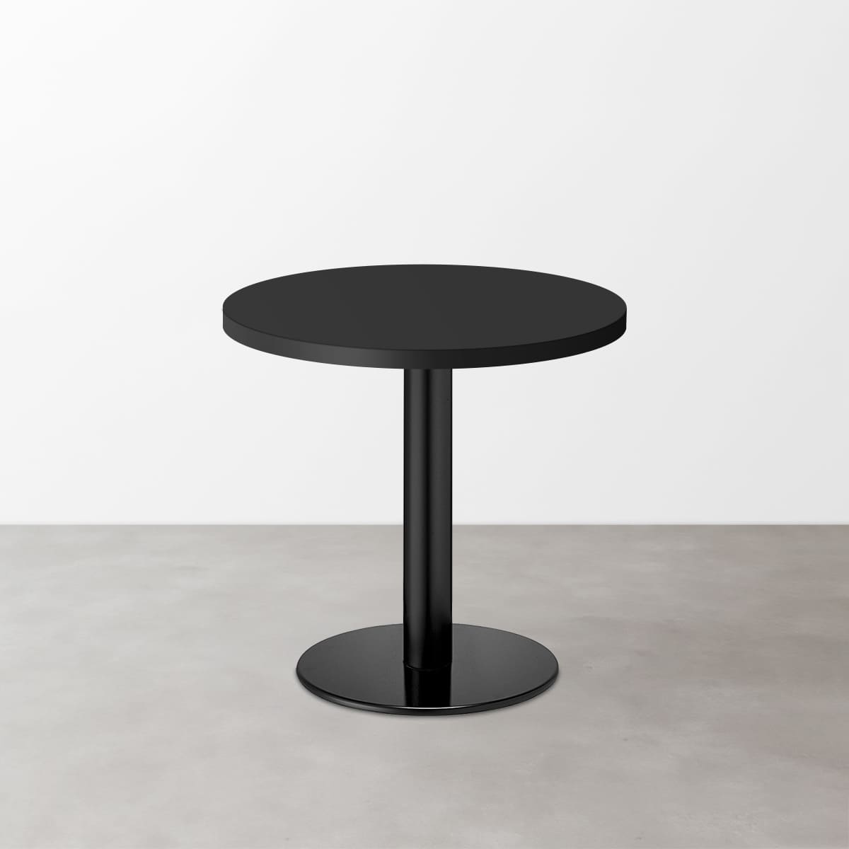 スナックテーブル（φ600）マットブラック 丸形ベース脚セット-画像1
