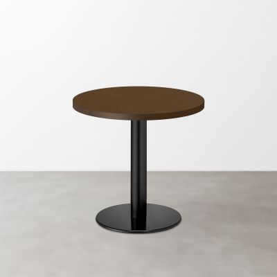 スナックテーブル（φ600）ブラウン レザー調 つや消し 丸形ベース脚セット
