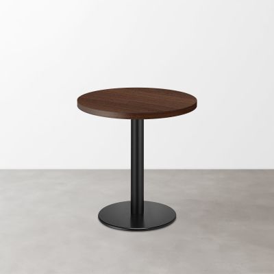 木目 スナックテーブル（φ500）ダークブラウン 丸形ベース脚セット