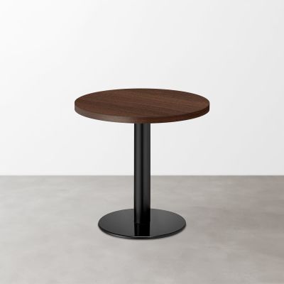 木目 スナックテーブル（φ600）ダークブラウン 丸形ベース脚セット