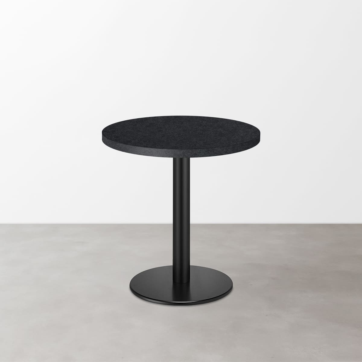 鏡面 スナックテーブル（φ550）ダークネイビー 石目調 丸形ベース脚セット-画像1