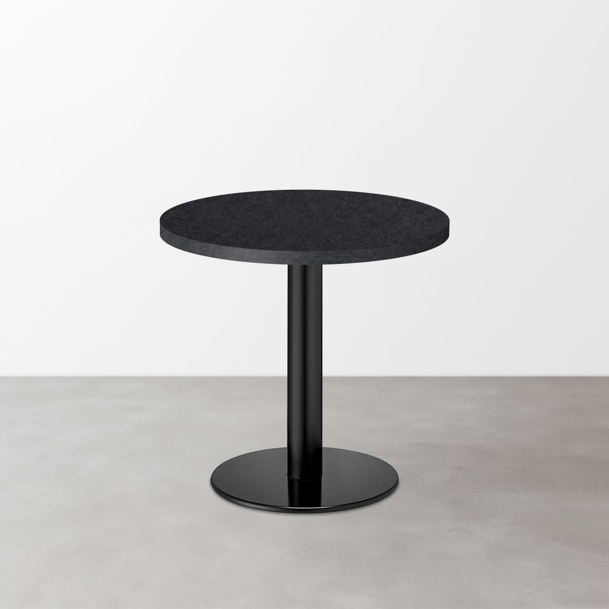 鏡面 スナックテーブル（φ600）ダークネイビー 石目調 丸形ベース脚セット-画像1