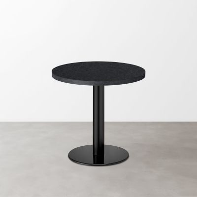 鏡面 スナックテーブル（φ600）ダークネイビー 石目調 丸形ベース脚セット