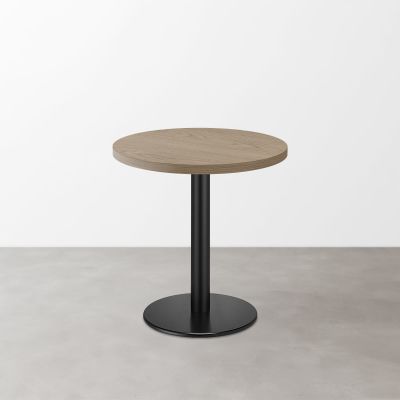 木目 スナックテーブル（φ500）グレイッシュベージュ 丸形ベース脚セット