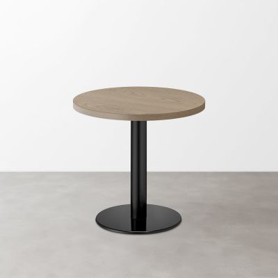 木目 スナックテーブル（φ600）グレイッシュベージュ 丸形ベース脚セット