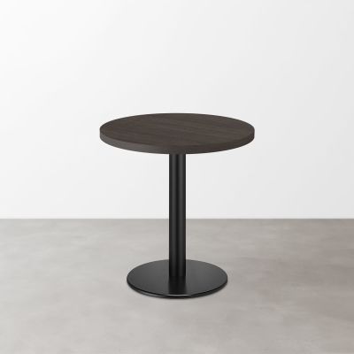 木目 スナックテーブル（φ500）グレイッシュブラック 丸形ベース脚セット