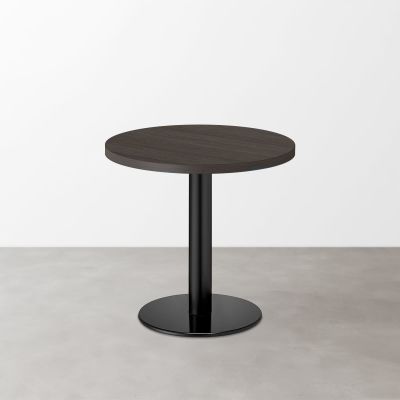 木目 スナックテーブル（φ600）グレイッシュブラック 丸形ベース脚セット