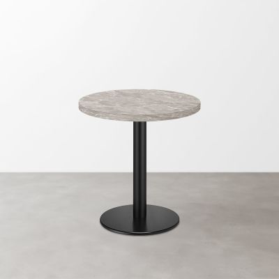 大理石柄 スナックテーブル（φ500）グレーマーブル（グロス）丸形ベース脚セット