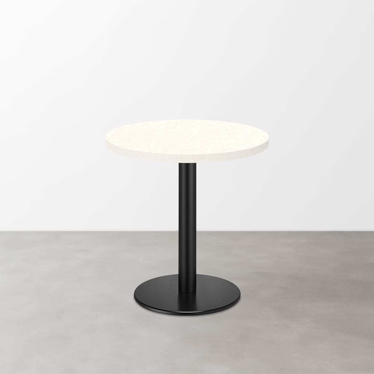 大理石柄 スナックテーブル（φ500）ナチュラルマーブル（グロス）丸形ベース脚セット-画像1