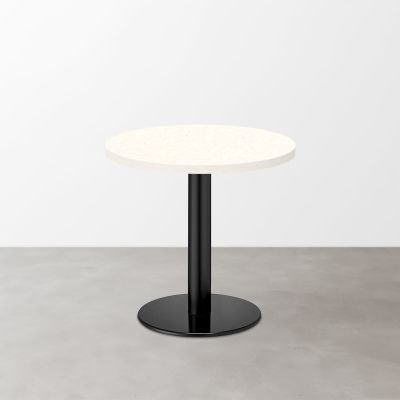 大理石柄 スナックテーブル（φ600）ナチュラルマーブル（グロス）丸形ベース脚セット