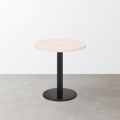 大理石柄 スナックテーブル（φ500）ローズマーブル（グロス）丸形ベース脚セット