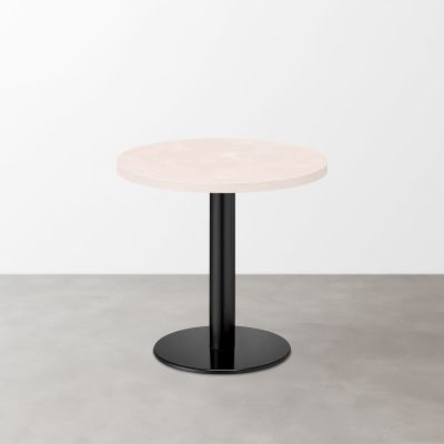 大理石柄 スナックテーブル（φ600）ローズマーブル（グロス）丸形ベース脚セット