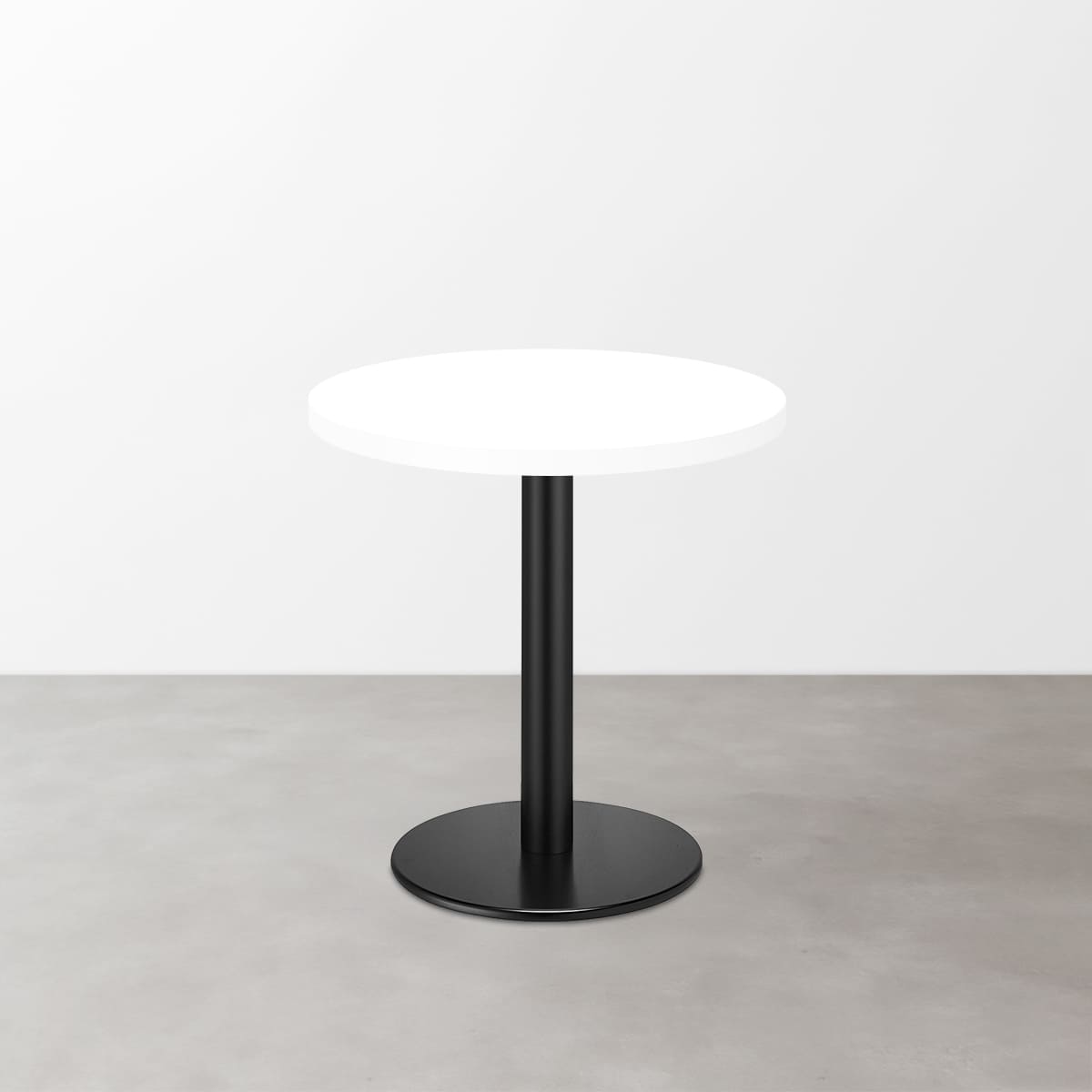 鏡面 スナックテーブル（φ550）グロスホワイト 丸形ベース脚セット-画像1
