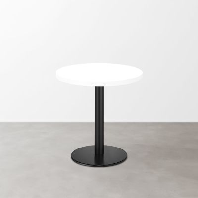 鏡面 スナックテーブル（φ500）グロスホワイト 丸形ベース脚セット