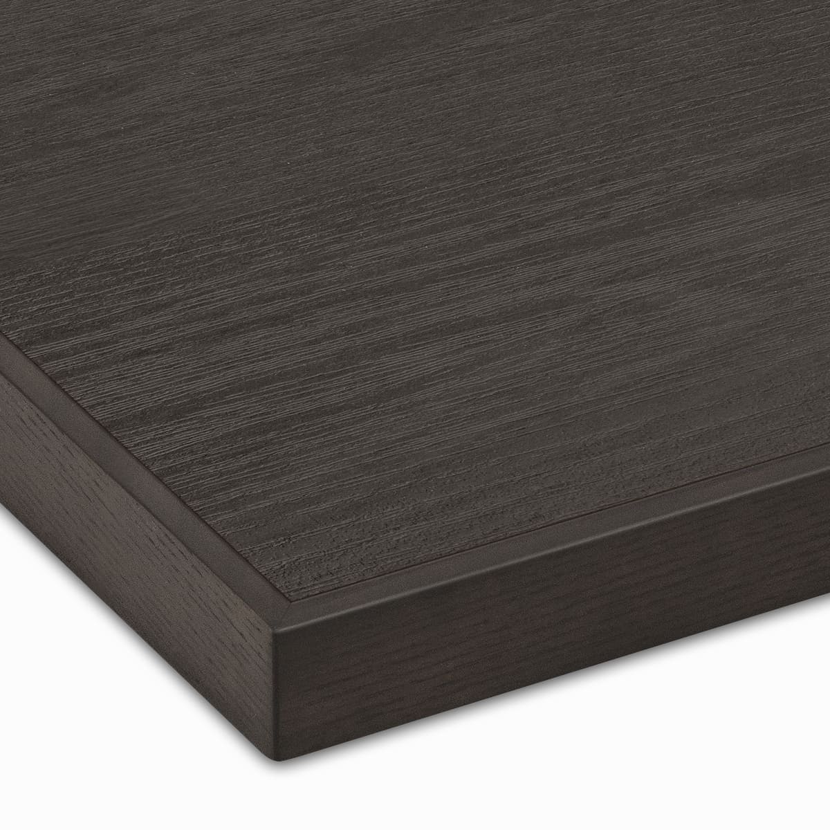 木目メラミン天板（木製エッジ）グレイッシュブラック GBL-WD-WF 天板のみ-画像1