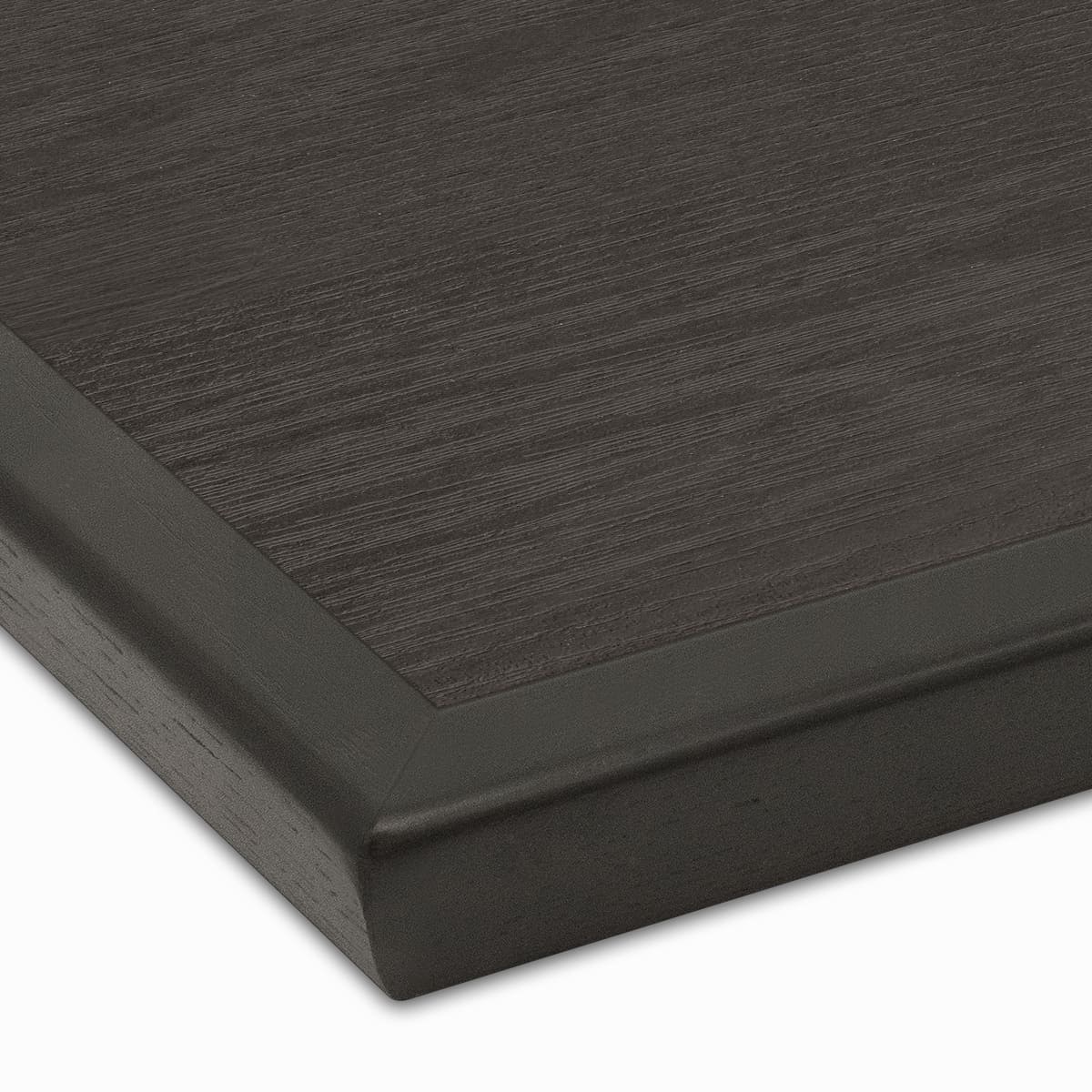 木目メラミン天板(木製船底形エッジ)グレイッシュブラック GBL-WD-WR 天板のみ-画像1