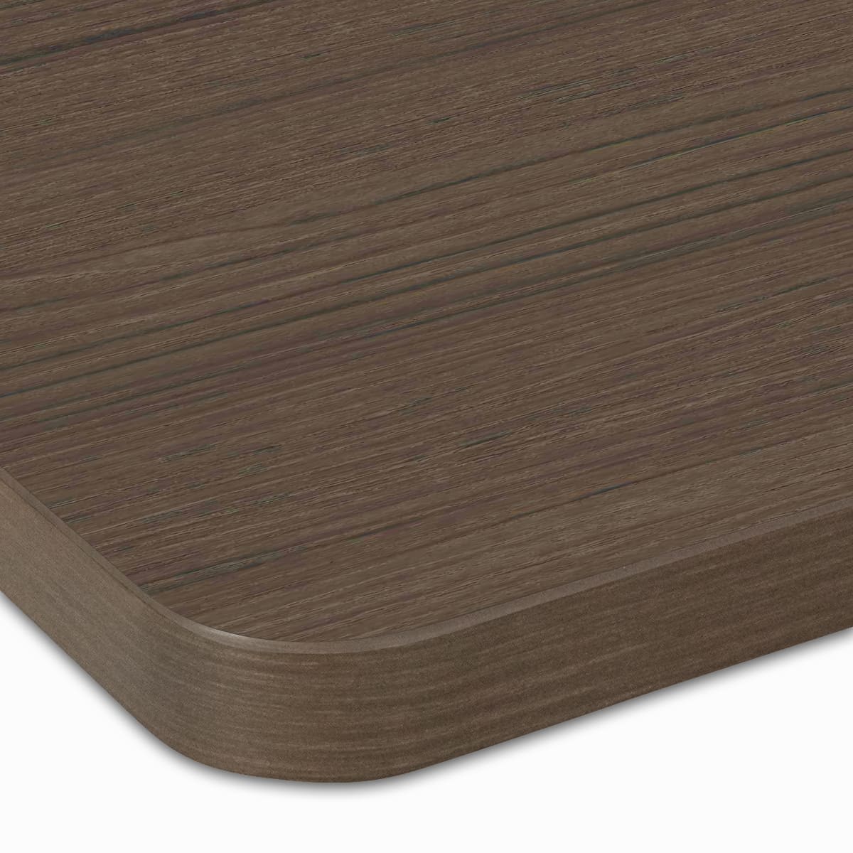 木目メラミン天板（樹脂エッジ・かど丸 40R）グレイッシュブラウン GBR-WD-AHR 天板のみ-画像1