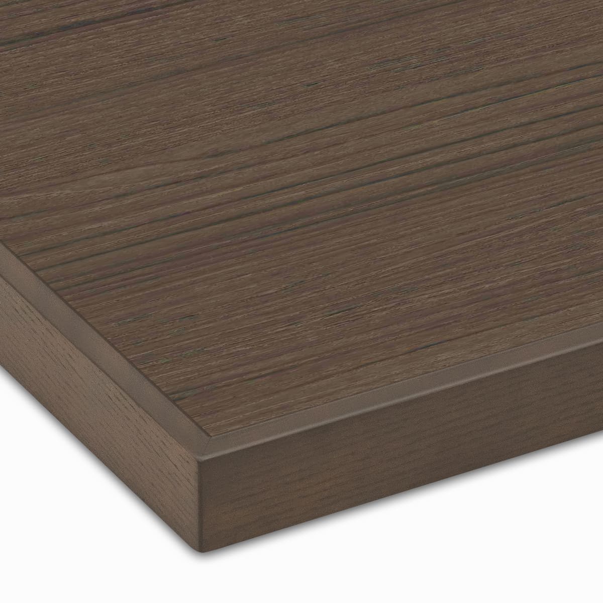 木目メラミン天板（木製エッジ）グレイッシュブラウン GBR-WD-WF 天板のみ-画像1