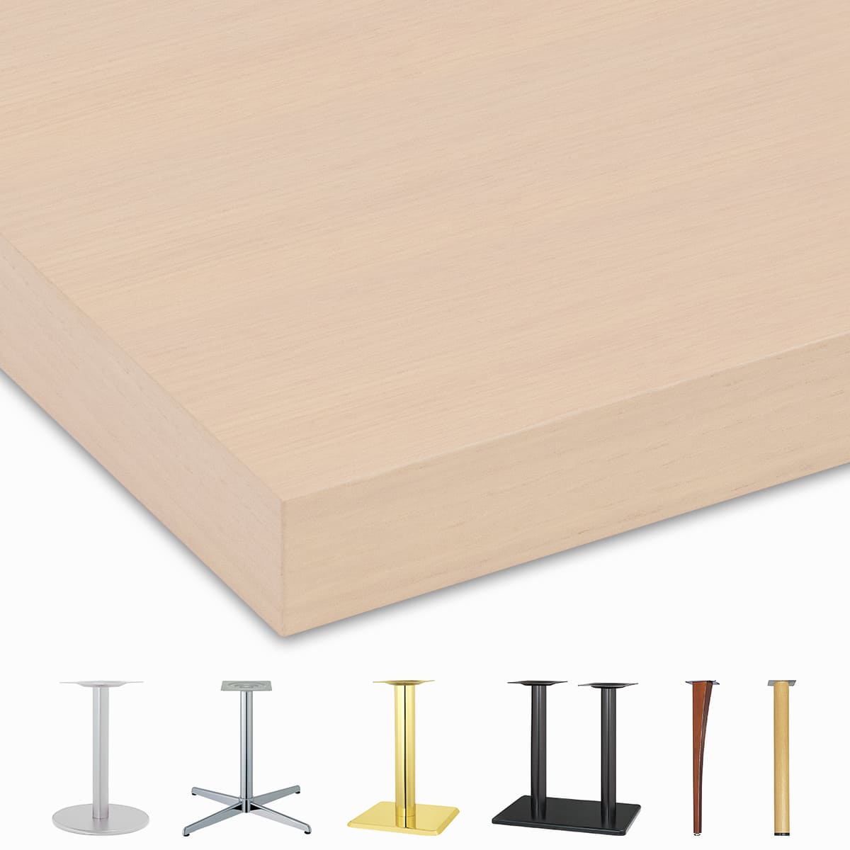 天然木突板天板(突板エッジ)グレイッシュナチュラル GNA-WDVE-MC-画像1