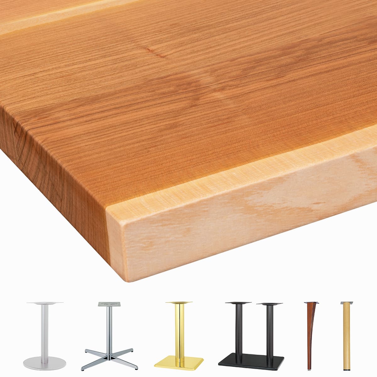 無垢材天板 国産山桜(節有・白太有)YZK-WDSW-画像1